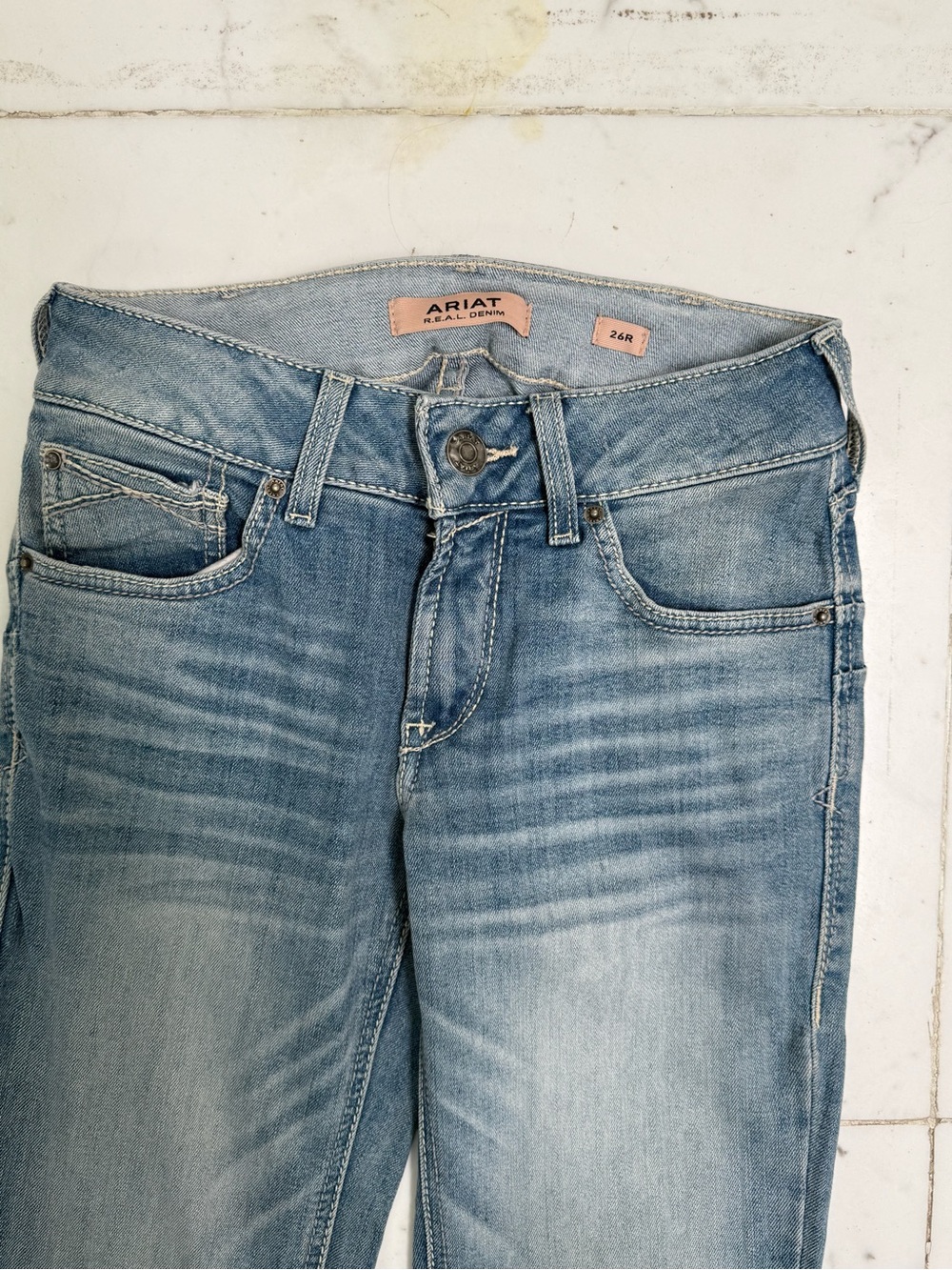 Ariat Women's Faded Light Blue Straight Jeans